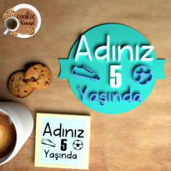 Kişiye Özel "Adınız X Yaşında" Doğum Günü Damgası | Futbol Temalı