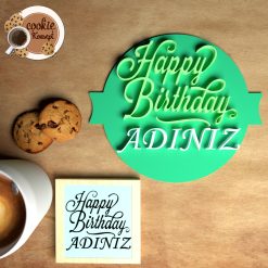Kişiye Özel İsimli Doğum Günü Damga Kalıbı - Happy Birthday #1