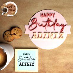 Kişiye Özel İsimli Doğum Günü Damga Kalıbı - Happy Birthday #2
