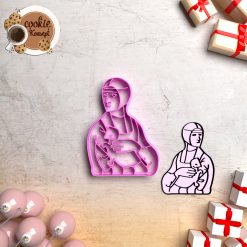 Polimer Kil Kalıbı - Erminli Kadın Model #631
